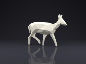 brooch doe low poly 3D Print Model