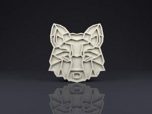 brooch head wolf low poly 3D Print Models