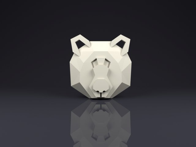brooch head bear low poly Modèles 3D en vedette .c4d .max .obj .3ds .fbx .stl .blend 