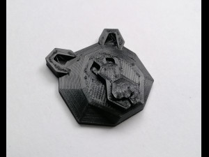 brooch head bear low poly Modèles 3D en vedette