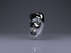 brooch funny and sad teatral masks 3D प्रिंट मॉडल