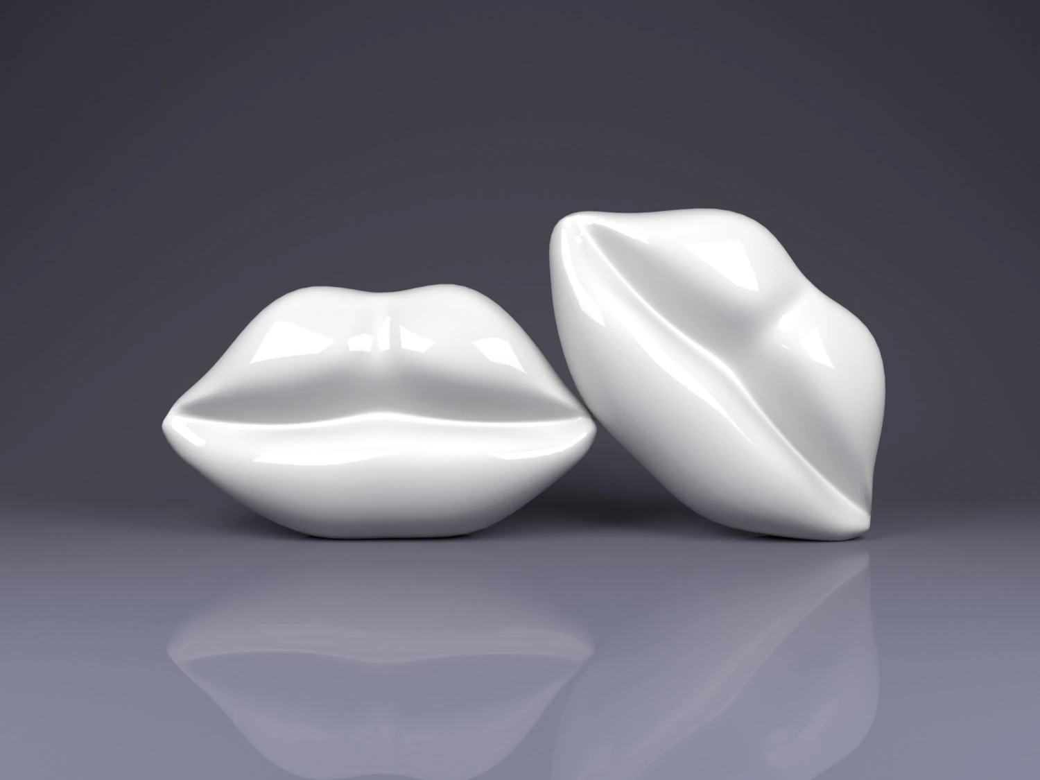 brooch lips 3D Print Model .c4d .max .obj .3ds .fbx .stl .blend 