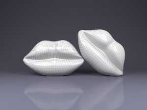 brooch lips Modèles 3D en vedette
