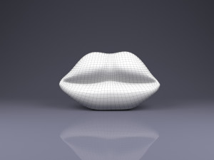 brooch lips Modèles 3D en vedette