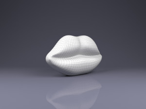 brooch lips Modèles 3D en vedette