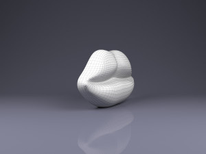 brooch lips Modèles 3D en vedette