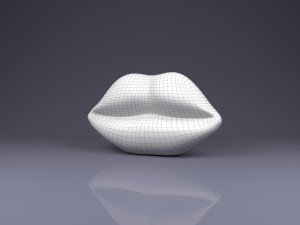 brooch lips Modèles 3D en vedette