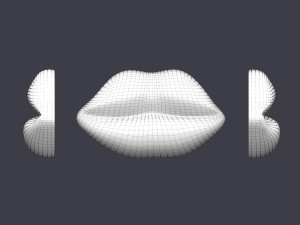 brooch lips Modèles 3D en vedette
