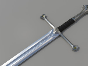 Sword Anduril - Lord of the Rings Model Cetak 3D