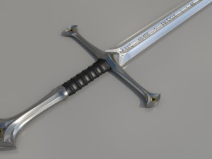 Sword Anduril - Lord of the Rings Model Cetak 3D