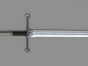 Sword Anduril - Lord of the Rings Model Cetak 3D