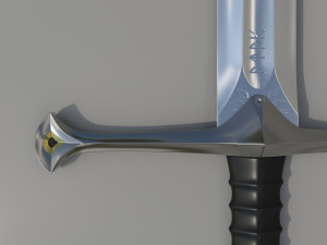 Sword Anduril - Lord of the Rings Model Cetak 3D