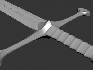 Sword Anduril - Lord of the Rings Model Cetak 3D
