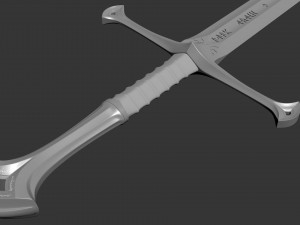 Sword Anduril - Lord of the Rings Model Cetak 3D