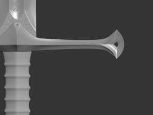 Sword Anduril - Lord of the Rings Model Cetak 3D