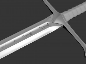 Sword Anduril - Lord of the Rings Model Cetak 3D