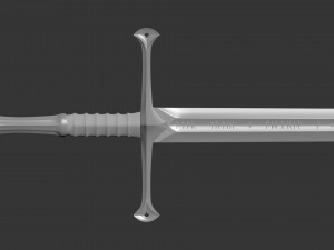Sword Anduril - Lord of the Rings Model Cetak 3D