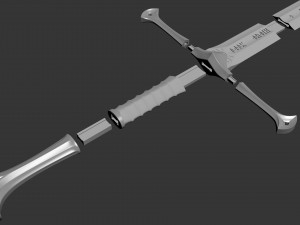 Sword Anduril - Lord of the Rings Model Cetak 3D