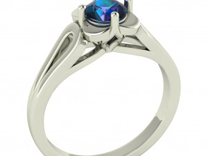 flower shaped female ring with gem 3D Принт Модель