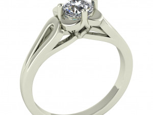 flower shaped female ring with gem 3D Принт Модель