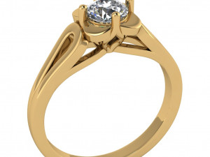 flower shaped female ring with gem 3D Принт Модель
