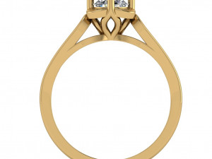 flower shaped female ring with gem 3D Принт Модель