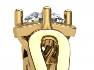 flower shaped female ring with gem 3D Принт Модель