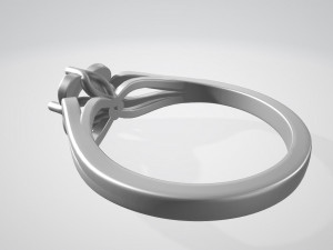 flower shaped female ring with gem 3D Принт Модель