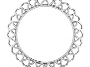 beautiful pattern ring with gem 3D Baskı Modeli