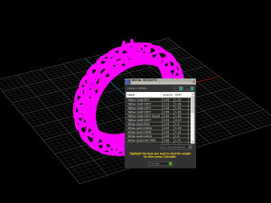 beautiful pattern ring with gem 3D Baskı Modeli