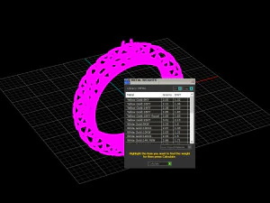 beautiful pattern ring with gem 3D Print Model