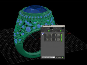 beautiful female luxury ring with leaves 3D Print Model