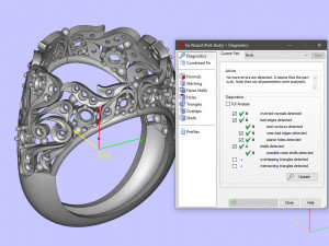 beautiful female luxury ring with leaves 3D Print Model
