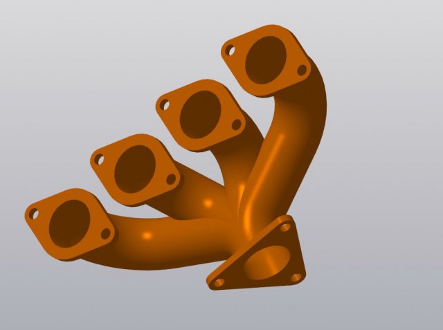 exhaust manifold 3D Model .c4d .max .obj .3ds .fbx .stl .blend