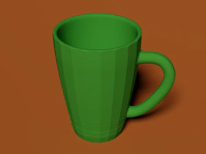 taza verde Modelo 3D