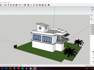 スケッチアップベーシックヴィラプロジェクト 3Dモデル