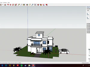 スケッチアップベーシックヴィラプロジェクト 3Dモデル