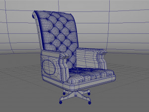leather desk chair Modelo 3D