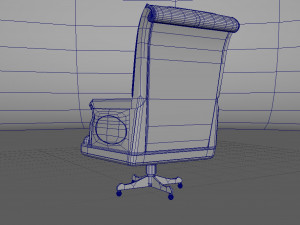 leather desk chair Modelo 3D