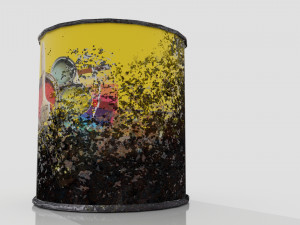 rusty yellow paintcan Modèle 3D