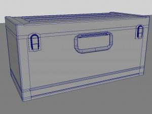 scratched red metal chest 3D Модель