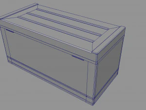 scratched red metal chest 3D Model