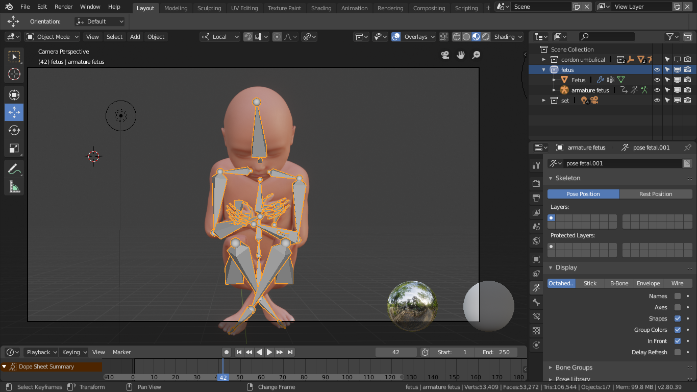 Human Fetus 3d Model In Child 3dexport