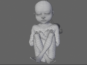 pregnant and fetus 3D-Modell