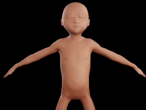 pregnant and fetus 3D-Modell