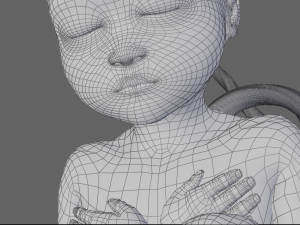 pregnant and fetus 3D-Modell