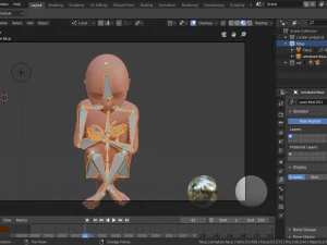 gr&aacute;vida e feto Modelo 3D