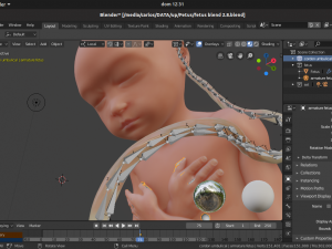 pregnant and fetus 3D-Modell