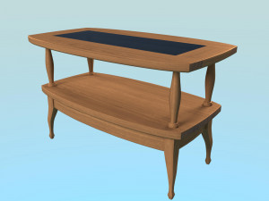 coffee table wood glass 3D 模型