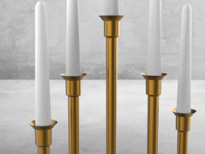 Classic Gold Candle Holder 3Dモデル